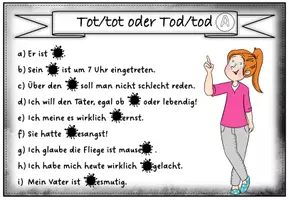 Vorschau - Arbeitsblätter - Kleckersätze (Tot oder Tod?) - Seite 2
