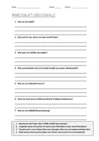 Vorschau - Arbeitsblätter - Lernplakat + AB mit Fragen zum Thema "Unfälle" + Lösungsblatt + Mindmap + Infografik - Seite 1