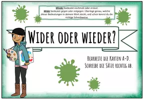 Vorschau - Stationenlernen - Kleckersätze (wider oder wieder?) - Seite 1