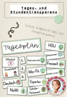 Vorschau - Präsentationen/Tafelbilder - Tagestransparenz Grundschule | Stundenplan & Tagesplan Mint - Deckblatt