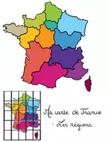 Aperçu - Affichage - Carte des régions de France géante à imprimer - Page de couverture