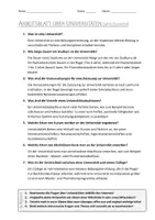 Vorschau - Arbeitsblätter - AB mit Fragen zum Thema "Universitäten" + Lösungsblatt - Seite 1