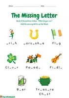 Vista previa - Hojas de trabajo - Missing letter: St Patrick! - página 3