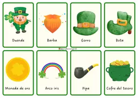 Vista previa - Tarjetas / Manipulativos - ¡Flashcards de San Patricio! - página 2