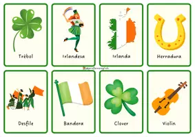 Vista previa - Tarjetas / Manipulativos - ¡Flashcards de San Patricio! - página 3