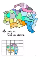 Aperçu - Affichage - Carte des villes du Val de Marne géante à imprimer. - Page de couverture