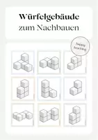 Vorschau - Bildkarten - Würfelgebäude zum Nachbauen - Deckblatt