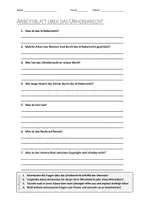 Vorschau - Arbeitsblätter - AB mit Fragen zum Thema "Urheberrecht" + Lösungsblatt + Mindmap + Infografik - Deckblatt