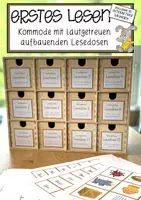 Vorschau - Fördermaterial/Inklusion - Erstes Lesen - Kommode mit lautgetreuen Lesedosen - Deckblatt