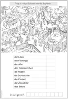 Vorschau - Arbeitsblätter - Im Zoo | Lesen - Seite 2