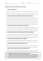 Vorschau - Arbeitsblätter - AB mit Fragen zum Thema "Vegetarier" + Lösungsblatt + Mindmap + Infografik - Deckblatt