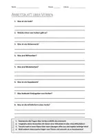 Vorschau - Arbeitsblätter - AB mit Fragen zum Thema "Verben" + Lösungsblatt + Infografik - Deckblatt