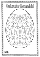 Vorschau - Mal- und Bastelvorlagen - Oster Ausmalbilder: Eier (7 Seiten) - Deckblatt