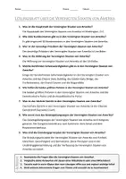 Vorschau - Arbeitsblätter - AB mit Fragen zum Thema "Vereinigte Staaten von Amerika" + Lösungsblatt + Infografik - Seite 2