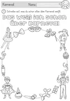Vorschau - Arbeitsblätter - Karneval / Fasching - Lernwerkstatt für die 1. und 2. Klasse - inklusive Lauschaufgabe - Seite 1