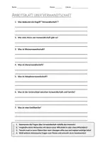 Vorschau - Arbeitsblätter - AB mit Fragen zum Thema "Verwandtschaft" + Lösungsblatt + Infografik - Deckblatt