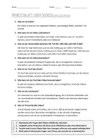 Vorschau - Arbeitsblätter - AB mit Fragen zum Thema "Videos" + Lösungsblatt - Seite 1
