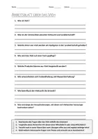 Vorschau - Arbeitsblätter - AB mit Fragen zum Thema "Vieh" + Lösungsblatt - Deckblatt