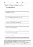 Vorschau - Arbeitsblätter - AB mit Fragen zum Thema "biologische Viren" + Lösungsblatt + Infografik - Deckblatt