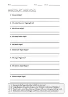 Vorschau - Arbeitsblätter - Lernposter + AB mit Fragen zum Thema "Vögel" + Lösungsblatt + Mindmap + Infografik - Seite 1