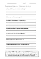 Vorschau - Arbeitsblätter - AB mit Fragen zum Thema "Völkerwanderung" + Lösungsblatt + Mindmap + Infografik - Deckblatt
