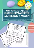 Vorschau - Mal- und Bastelvorlagen - Ostern: Osterwörter schreiben 1.Klasse (Mini Heft) - Deckblatt