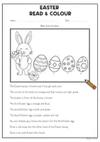 Vorschau - Arbeitsblätter - Easter Read and Colour Activity |#osternbeieduki #frühlingbeieduki - Seite 1