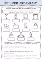 Vorschau - Arbeitsblätter - Shopping for clothes Worksheets - Seite 2