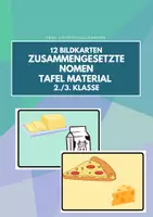 Vorschau - Stundenentwürfe - Zusammengesetzte Nomen: Flashcards für Tafel und Freiarbeit - Deckblatt