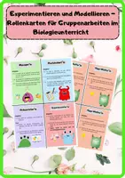 Vorschau - Experimente - Experimentieren und Modellieren - Rollenkarten für Gruppenarbeiten im Biologieunterricht - Deckblatt