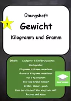 Vorschau - Unterrichtsreihen - Gewicht - Kilogramm und Gramm (Einführung, Wdhl., Übung) - Deckblatt