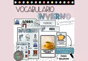 Vista previa - Tarjetas / Manipulativos - Vocabulario invierno - página 1