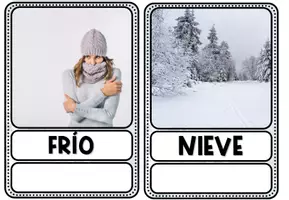 Vista previa - Tarjetas / Manipulativos - Vocabulario invierno - página 3