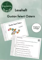 Vorschau - Arbeitsblätter - Leseheft sinnentnehmendes Lesen - Gustav feiert Ostern - Klasse 2+3 - Deckblatt