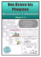 Vorschau - Stundenentwürfe - Von Ostern bis Pfingsten - Wissenskartei mit Arbeitsheft Kl. 3/4 - Deckblatt