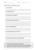 Vorschau - Arbeitsblätter - AB mit Fragen zum Thema "Wald" + Lösungsblatt + Infografik - Deckblatt