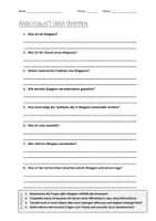Vorschau - Arbeitsblätter - AB mit Fragen zum Thema "Wappen" + Lösungsblatt + Infografik - Deckblatt