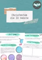 Vorschau - Arbeitsblätter - Christentum im Ethikunterricht - die 10 Gebote - Deckblatt
