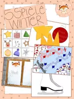 Vorschau - Mal- und Bastelvorlagen - 5 Winterspiele - Deckblatt