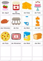 Vorschau - Arbeitsblätter - Wortschatz zum Thema Lebensmittel interaktiv üben (DaZ / DaF) - Seite 1