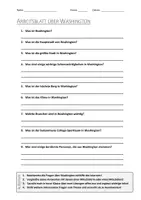 Vorschau - Arbeitsblätter - AB mit Fragen zum Thema "Washington" + Lösungsblatt + Infografik - Deckblatt