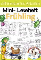 Vorschau - Unterrichtsreihen - Frühling - Miniheft Erstes Lesen für Klasse 1/2 - differenzierte Aufgaben - Deckblatt
