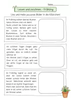 Vorschau - Arbeitsblätter - 7 AB Lesetraining - Lesen und zeichnen (Frühling & Ostern) - Seite 2