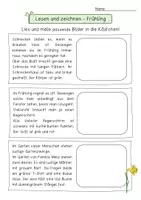 Vorschau - Arbeitsblätter - 7 AB Lesetraining - Lesen und zeichnen (Frühling & Ostern) - Seite 3