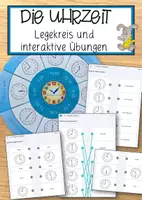 Vorschau - Spiele - Legekreis Uhrzeit - Deckblatt