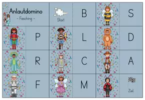 Vorschau - Spiele - Lesedomino - Fasching - 1. Klasse - Deutsch - Seite 3