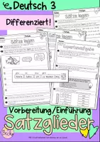 Vorschau - Arbeitsblätter - Einführung/Vorübung Satzglieder (Purzelsätze, umstellen) - Deckblatt