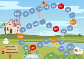 Vorschau - Spiele - Brettspiel Perfekt mit haben / sein & Verben P2 - Spiel A1 - Deckblatt