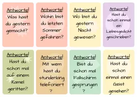 Vorschau - Spiele - Brettspiel Perfekt mit haben / sein & Verben P2 - Spiel A1 - Seite 2
