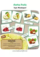 Aperçu - Jeux - Cartes Montessori - Fruits - Fond blanc - Page de couverture